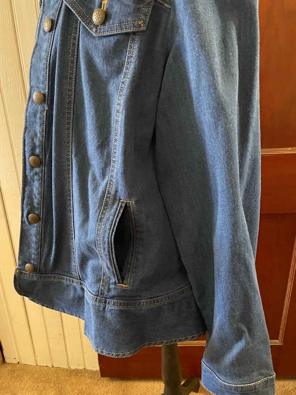 Coldwater Creek,Peblum,Stretch Denim Jacket,Sz 1X Medium Wash,Casual FeminineNWT - Picture 9 of 13